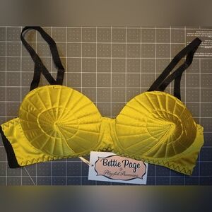 NWT Chartreuse Bettie Page Bullet Bra (Playful Promises)